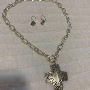 SILPADA CROSS Necklace/Earring Set